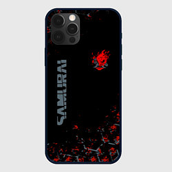 Чехол iPhone 12 Pro Max Cyberpunk 2077 samurai Паттерн