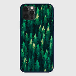 Чехол для iPhone 12 Pro Max Еловый лес spruce forest, цвет: 3D-черный