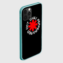Чехол для iPhone 12 Pro Max Red Hot Chili Peppers Rough Logo, цвет: 3D-мятный — фото 2