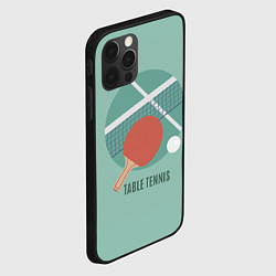 Чехол для iPhone 12 Pro Max TABLE TENNIS Теннис, цвет: 3D-черный — фото 2