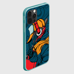 Чехол для iPhone 12 Pro Max Пацанчик-хулиганчик, цвет: 3D-мятный — фото 2