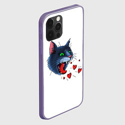 Чехол для iPhone 12 Pro Max Cat love meow, цвет: 3D-серый — фото 2