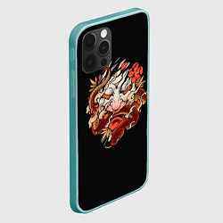 Чехол для iPhone 12 Pro Max Маска Ёкая, цвет: 3D-мятный — фото 2