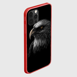 Чехол для iPhone 12 Pro Max Голова хищного орла, цвет: 3D-красный — фото 2