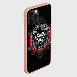 Чехол для iPhone 12 Pro Max ЛЕВ ПРОСТО ЦАРЬ ЗВЕРЕЙ, цвет: 3D-светло-розовый — фото 2