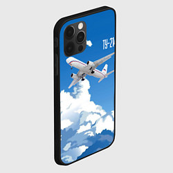 Чехол для iPhone 12 Pro Max Самолет Ту-214, цвет: 3D-черный — фото 2