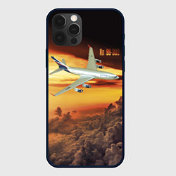 Чехол для iPhone 12 Pro Max Гражданский самолет Ил 96-300, цвет: 3D-черный