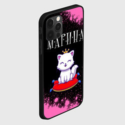 Чехол для iPhone 12 Pro Max Марина - КОШКА - Брызги, цвет: 3D-черный — фото 2