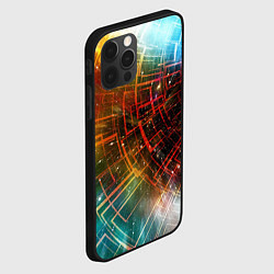 Чехол для iPhone 12 Pro Max Portal - Neon Space - туннель из энергетических па, цвет: 3D-черный — фото 2