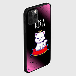 Чехол для iPhone 12 Pro Max Ева КОШКА Минимализм, цвет: 3D-черный — фото 2