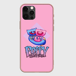 Чехол для iPhone 12 Pro Max POPPY PLAYTIME - KISSY MISSY AND HAGGY WAGGY, цвет: 3D-светло-розовый