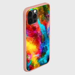 Чехол для iPhone 12 Pro Max Цветные всплески Экспрессионизм Абстракция Color S, цвет: 3D-светло-розовый — фото 2