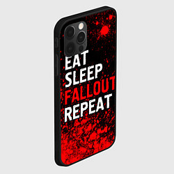 Чехол для iPhone 12 Pro Max Eat Sleep Fallout Repeat Краска, цвет: 3D-черный — фото 2