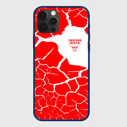 Чехол iPhone 12 Pro Max CHICAGO BULLS ЧИКАГО БУЛЛС ТРЕЩИНЫ