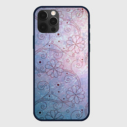 Чехол для iPhone 12 Pro Max Градиентный вьюнок, цвет: 3D-черный