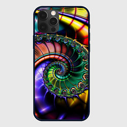 Чехол iPhone 12 Pro Max Красочная фрактальная спираль Colorful fractal spi