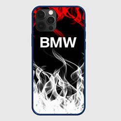 Чехол для iPhone 12 Pro Max Bmw надпись, цвет: 3D-тёмно-синий