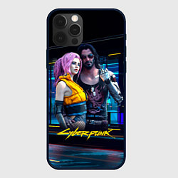 Чехол для iPhone 12 Pro Max Johnny и Vi Girl Cyberpunk2077, цвет: 3D-черный