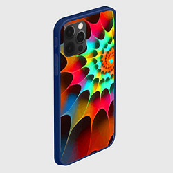 Чехол для iPhone 12 Pro Max Красочная неоновая спираль Colorful neon spiral, цвет: 3D-тёмно-синий — фото 2