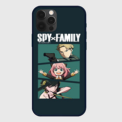 Чехол для iPhone 12 Pro Max SPY X FAMILY СЕМЬЯ ШПИОНА ЛОЙД, АНЯ, ЙОР, цвет: 3D-черный
