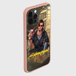 Чехол для iPhone 12 Pro Max Джонни киберпанк, цвет: 3D-светло-розовый — фото 2