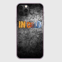 Чехол для iPhone 12 Pro Max IN COLD горизонтальный логотип на темно-сером фоне, цвет: 3D-серый