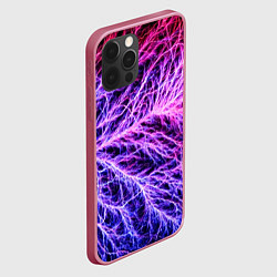 Чехол для iPhone 12 Pro Max Авангардный неоновый паттерн Мода Avant-garde neon, цвет: 3D-малиновый — фото 2