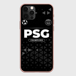 Чехол для iPhone 12 Pro Max PSG Champions Uniform, цвет: 3D-светло-розовый