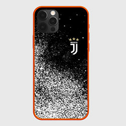 Чехол для iPhone 12 Pro Max Ювентус juventus Белые брызги, цвет: 3D-красный