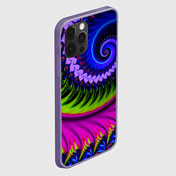 Чехол для iPhone 12 Pro Max Разноцветная неоновая спираль Абстракция Multicolo, цвет: 3D-серый — фото 2