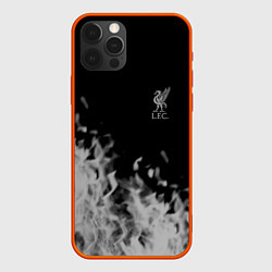 Чехол для iPhone 12 Pro Max Liverpool Серое пламя, цвет: 3D-красный