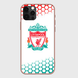 Чехол для iPhone 12 Pro Max Liverpool соты, цвет: 3D-светло-розовый