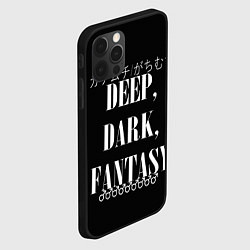 Чехол для iPhone 12 Pro Max Глубокие темные фантазии Иероглифы, цвет: 3D-черный — фото 2