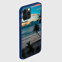 Чехол для iPhone 12 Pro Max Вечерний остров, цвет: 3D-тёмно-синий — фото 2