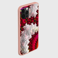 Чехол для iPhone 12 Pro Max Наикрутейший психоделический абстрактный фрактальн, цвет: 3D-светло-розовый — фото 2