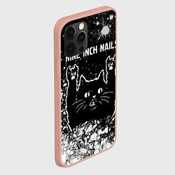 Чехол для iPhone 12 Pro Max Группа Nine Inch Nails и Рок Кот, цвет: 3D-светло-розовый — фото 2