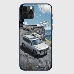 Чехол для iPhone 12 Pro Max Toyota Land Cruiser 300 Горная дорога, цвет: 3D-черный
