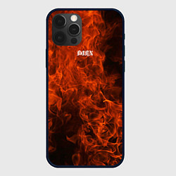 Чехол для iPhone 12 Pro Max New York, дизайн в готическом стииле с огнем и анг, цвет: 3D-черный