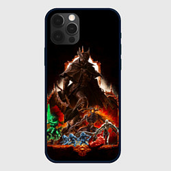 Чехол для iPhone 12 Pro Max BLOODBORNE Экспозиция боссов, цвет: 3D-черный