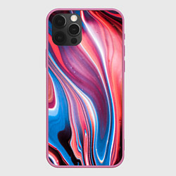 Чехол для iPhone 12 Pro Max Colorful river, цвет: 3D-малиновый