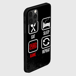 Чехол для iPhone 12 Pro Max Eat, Sleep, PUBG, Repeat, цвет: 3D-черный — фото 2