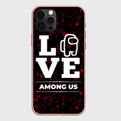 Чехол для iPhone 12 Pro Max Among Us Love Классика, цвет: 3D-светло-розовый