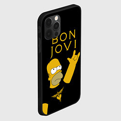 Чехол для iPhone 12 Pro Max Bon Jovi Гомер Симпсон Рокер, цвет: 3D-черный — фото 2