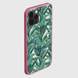 Чехол для iPhone 12 Pro Max Листья Банановых Деревьев, цвет: 3D-малиновый — фото 2