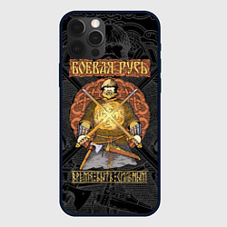 Чехол для iPhone 12 Pro Max Боевая Русь: русский богатырь, цвет: 3D-черный