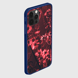 Чехол для iPhone 12 Pro Max Цветы на закате, цвет: 3D-тёмно-синий — фото 2