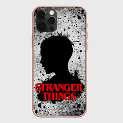 Чехол для iPhone 12 Pro Max Очень странные дела Stranger things, цвет: 3D-светло-розовый