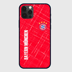 Чехол iPhone 12 Pro Max Bayern munchen Абстрактно выцарапанный фон