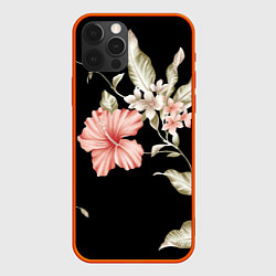 Чехол для iPhone 12 Pro Max Летняя ночь Floral composition, цвет: 3D-красный