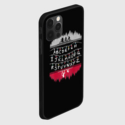 Чехол для iPhone 12 Pro Max Stranger Things Латиница, цвет: 3D-черный — фото 2